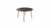 Tafel 9311 rond - 80 cm. - Alu - Eiken donker - Beuken naturel - thumbnail