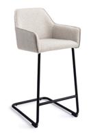 Jesper Home Barkruk 'Hofu' Arch Black, kleur Checkers Charm (zithoogte 66cm)