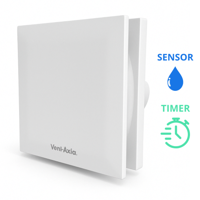 Moderne Badkamerventilator Vent-Axia Mute - Ø 100 mm - Met Timer & Vochtensor