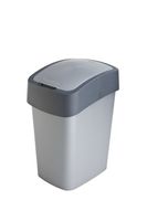 Curver flip bin 25 liter zilver/antraciet - thumbnail