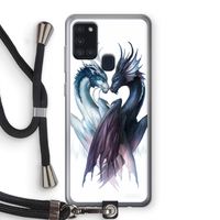 Yin Yang Dragons: Samsung Galaxy A21s Transparant Hoesje met koord