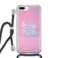 Sorry not sorry: iPhone 8 Plus Transparant Hoesje met koord