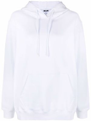 MSGM hoodie à lien de resserrage - Blanc