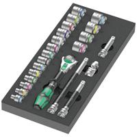 Wera 9721 05150111001 Dop (zeskant), Buiten-vierkant Zyklop-ratel 23-delig