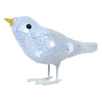 1x Kerstverlichting LED figuren voor buiten vogels 16 cm