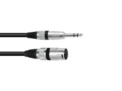 OMNITRONIC Adapter Cable XLR(M)/Jack stereo 0.2m bk