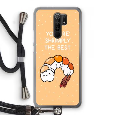 You're Shrimply The Best: Xiaomi Redmi 9 Transparant Hoesje met koord