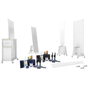 magnetoplan Whiteboard Design Thinking Bundle Medium (b x h) 90 cm x 178 cm Wit Speciaal gelakt Aan beide zijden te gebruiken, Incl. bordwisser, Incl.