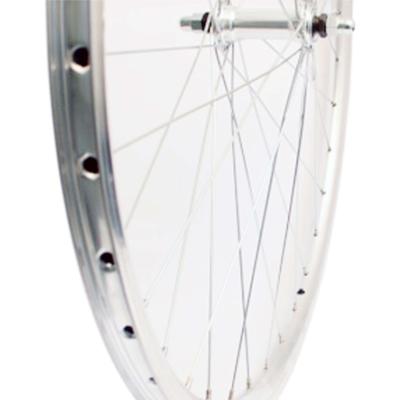 Roland voorwiel 28 vast alu v-profil zilver zink spk