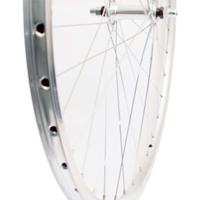 Roland voorwiel 28 vast alu v-profil zilver zink spk
