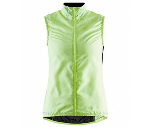 Craft Essence Light Wind mouwloos fietsvest geel dames S