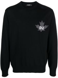 DSQUARED2 sweat à logo en intarsia - Noir