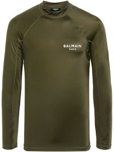 Balmain t-shirt à logo imprimé - Vert