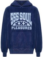 Pleasures hoodie en polaire à logo imprimé - Bleu - thumbnail