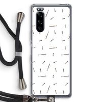 Hipster stripes: Sony Xperia 5 Transparant Hoesje met koord