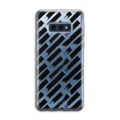 Zwarte vegen: Samsung Galaxy S10e Transparant Hoesje