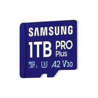 Samsung Pro Plus microSDXC 1TB + SD-adapter Micro SD-kaart Blauw Samsung Pro Plus microSDXC 1TB + SD-adapter Micro SD-kaart Blauw