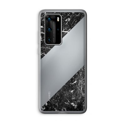 Zwart marmer: Huawei P40 Pro Transparant Hoesje