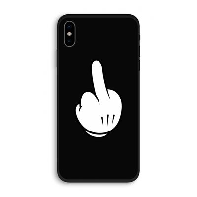 Middle finger black: iPhone X Biologisch afbreekbaar hoesje