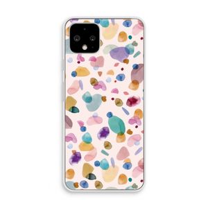 Terrazzo Memphis Pink: Pixel 4 Transparant Hoesje