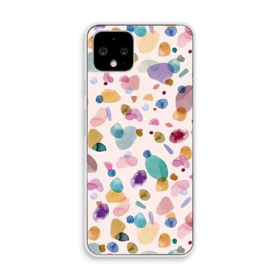 Terrazzo Memphis Pink: Pixel 4 Transparant Hoesje