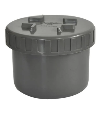 Eindstuk met schroefdeksel 50 mm PVC