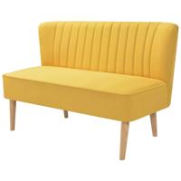 Bank 117x55,5x77 cm stof geel Bank 117x55,5x77 cm stof geel