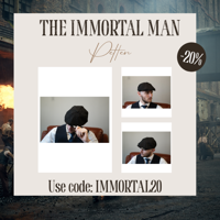 Archie Cap | Zwart | 8-panelen | 100% Wol Twill | Peaky Blinders