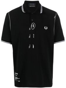 Fred Perry polo imprimé en coton - Noir