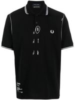 Fred Perry polo imprimé en coton - Noir - thumbnail