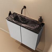 Toiletmeubel Mondiaz Ture Dlux | 60 cm | Meubelkleur Plata | Eden wastafel Lava Links | Zonder kraangat