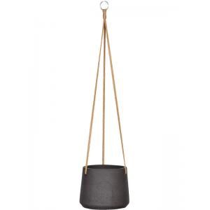 Rough Eco-line hangende bloempot L 20x17 cm Patt zwart