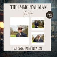 Newsboy Pet | Harris Tweed | 8-panelen | Bruin Mix | Peaky Blinders