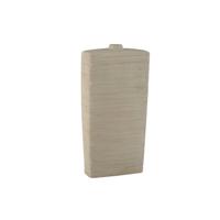 Janettee Beige rechthoekige keramische fles L