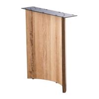 Eiken houten gebogen poot 69 cm bij 22 cm en hoogte 75 cm - 2 stuks