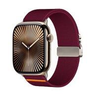 Nylon bandje met Parachute sluiting - Bordeaux - Geschikt voor Apple Watch 38mm / 40mm / 41mm / 42mm