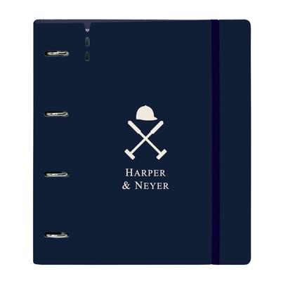 Ringmap Harper & Neyer Marineblauw 27 X 32 X 4 cm