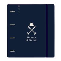 Ringmap Harper & Neyer Marineblauw 27 X 32 X 4 cm