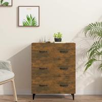 Dressoir 69,5x34x90 cm bewerkt hout gerookt eikenkleurig
