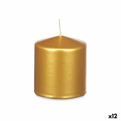 Kaars Gouden 9 x 10 x 9 cm (12 Stuks)