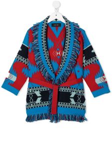 Alanui Kids cardigan frangé à imprimé Icon - Rouge