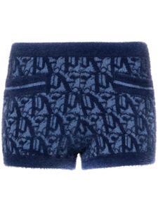 Palm Angels short de bain à motif monogrammé - Bleu