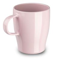 Plasticforte Bekers - 1x stuks - kunststof - roze - 300 ml - onbreekbare mokken - camping - kind