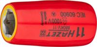 HAZET Dopsleutel · geïsoleerd 880KV-11 · 3/8 inch (10 mm) vierkant hol · Buiten-zeskant-tractieprofiel · SW 11 mm