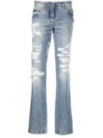 Dolce & Gabbana Pre-Owned jean droit à effet usé (années 2000) - Bleu - thumbnail