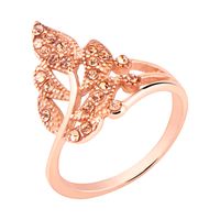 Ring Met roségoud verguld chirurgisch staal Ringen - thumbnail