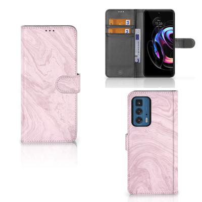 Motorola Edge 20 Pro | Bookcase | Marble Pink - Origineel Cadeau Vriendin