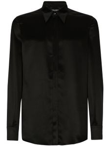 Dolce & Gabbana chemise Martini à boutonnière devant - Noir