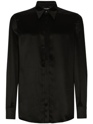 Dolce & Gabbana chemise Martini à boutonnière devant - Noir