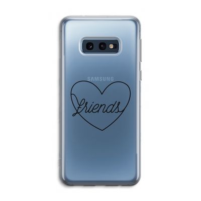 Friends heart black: Samsung Galaxy S10e Transparant Hoesje